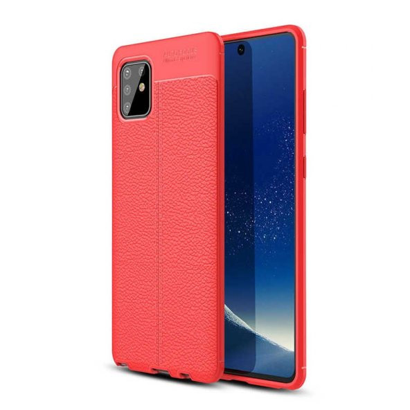 Teleplus Samsung Galaxy S10 Lite Kılıf Deri Dokulu Silikon - 4
