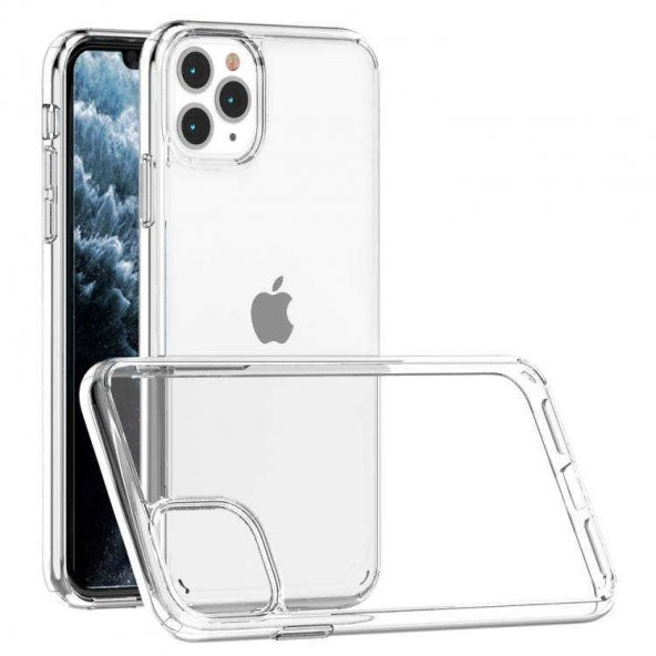 Teleplus iPhone 11 Pro Max Kılıf Coss Sert Hibrit Silikon  + Nano Ekran Koruyucu - 3