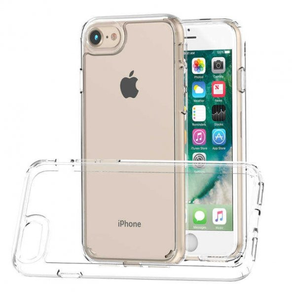 Teleplus iPhone 8 Kılıf Coss Sert Hibrit Silikon  + Nano Ekran Koruyucu - 3