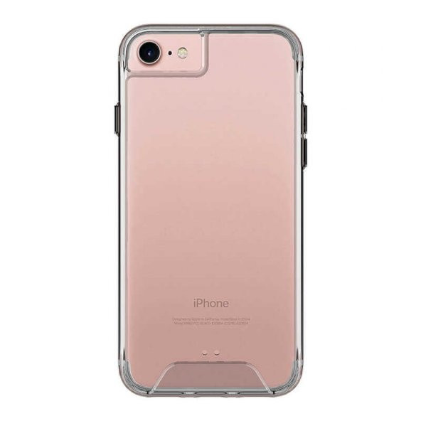 Teleplus iPhone SE 2020 Kılıf Gard Sert Hibrit Silikon  + Nano Ekran Koruyucu