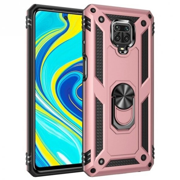 Teleplus Xiaomi Redmi Note 9S Kılıf Vega Yüzüklü Tank Kapak - 3