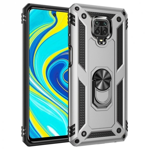 Teleplus Xiaomi Redmi Note 9S Kılıf Vega Yüzüklü Tank Kapak - 5