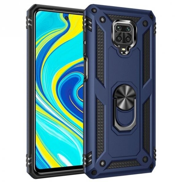 Teleplus Xiaomi Redmi Note 9S Kılıf Vega Yüzüklü Tank Kapak - 6