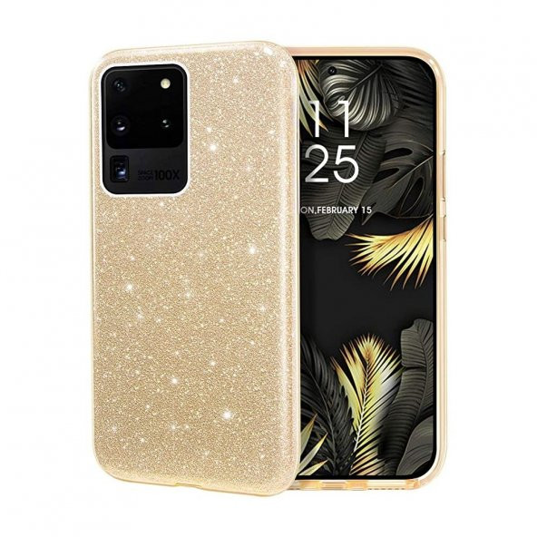 Teleplus Samsung Galaxy S20 Ultra Kılıf Lüks Simli Silikon - 3