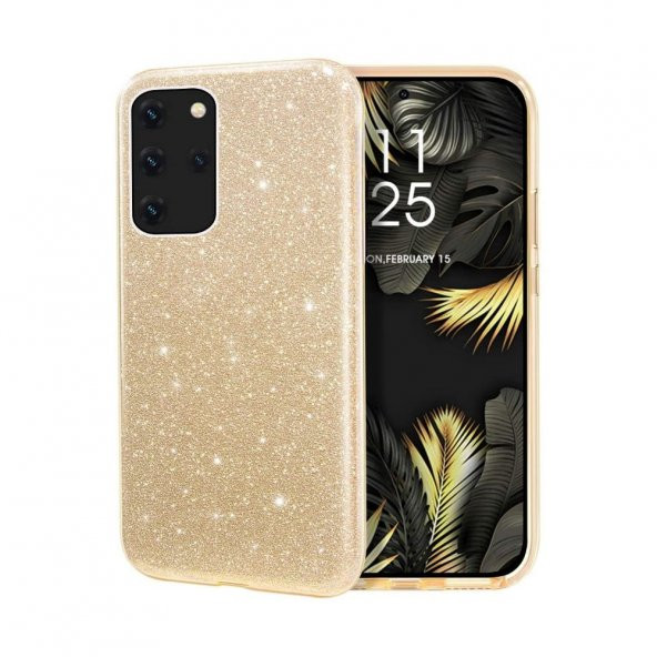 Teleplus Samsung Galaxy S20 Plus Kılıf Lüks Simli Silikon - 3