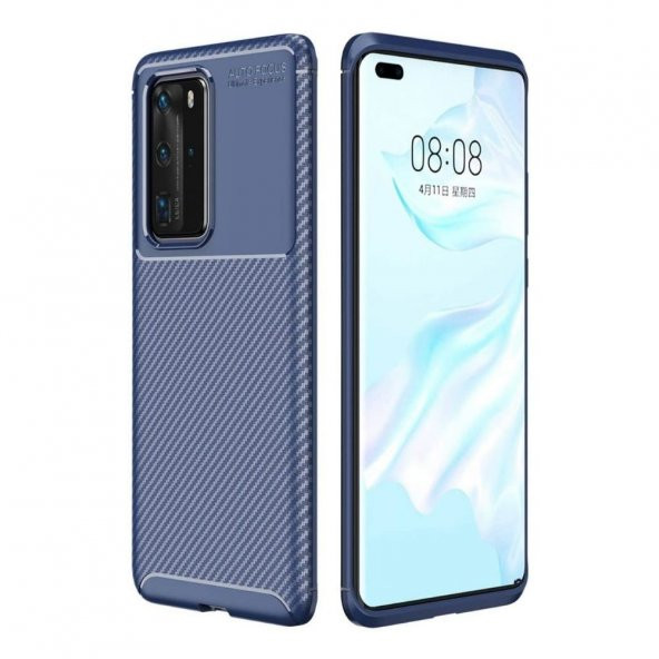 Teleplus Huawei P40 Pro Kılıf Negro Karbon Silikon - 2