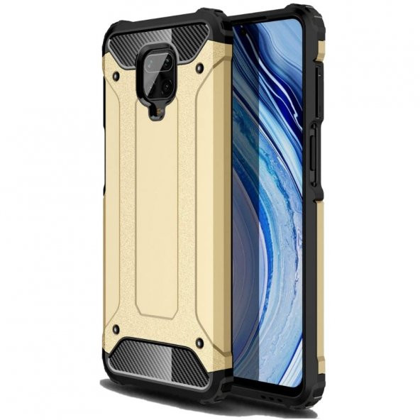 Teleplus Xiaomi Redmi Note 9 Pro Kılıf Çift Katmanlı Tank Kapak  + Tam Kapatan Ekran Koruyucu - 4
