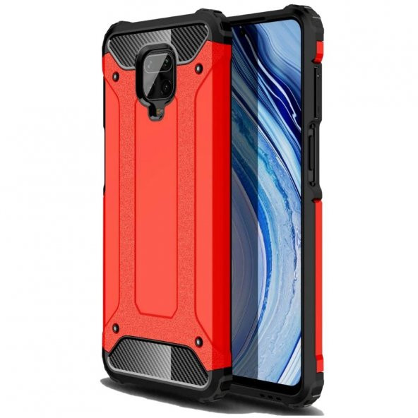 Teleplus Xiaomi Redmi Note 9 Pro Kılıf Çift Katmanlı Tank Kapak  + Tam Kapatan Ekran Koruyucu - 10