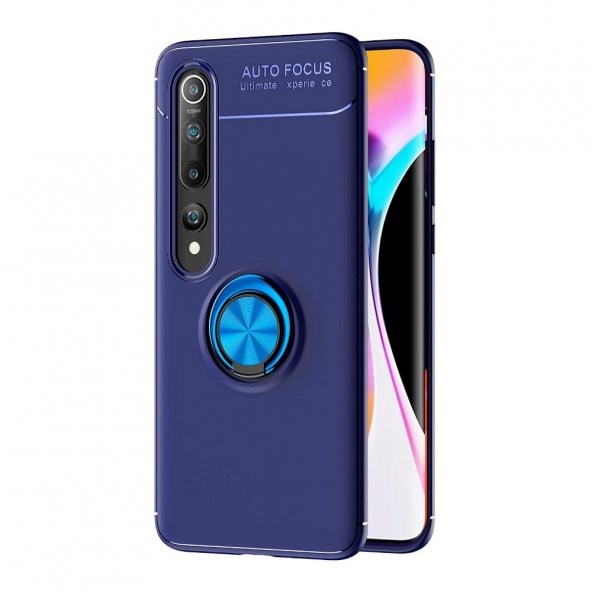 Teleplus Xiaomi Mi 10 Kılıf Ravel Yüzüklü Standlı Silikon - 7