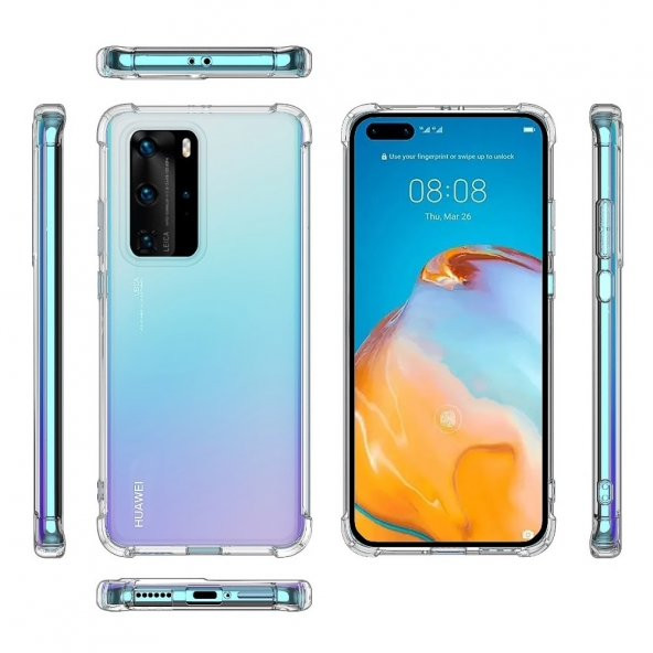 Teleplus Huawei P40 Kılıf Darbe Korumalı Silikon  + Tam Kapatan Ekran Koruyucu - 2