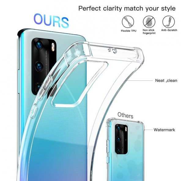 Teleplus Huawei P40 Kılıf Darbe Korumalı Silikon  + Tam Kapatan Ekran Koruyucu - 3