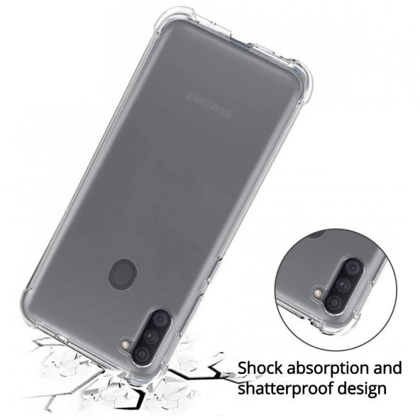Teleplus Samsung Galaxy A21 Kılıf Darbe Korumalı Silikon  + Nano Ekran Koruyucu - 3