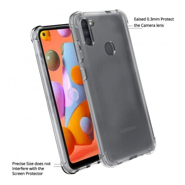 Teleplus Samsung Galaxy A21 Kılıf Darbe Korumalı Silikon  + Nano Ekran Koruyucu - 4