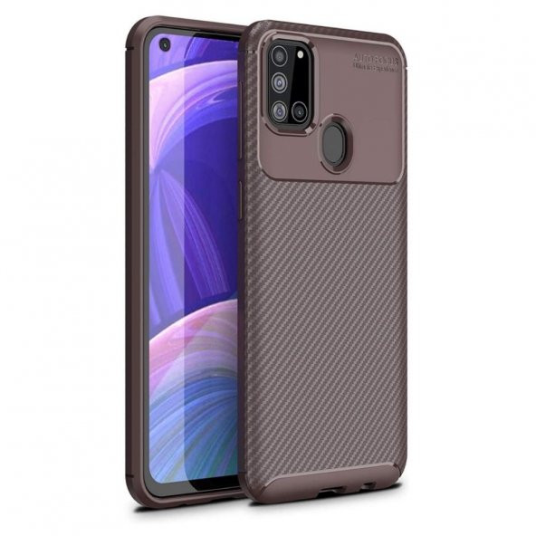 Teleplus Samsung Galaxy A21S Kılıf Negro Karbon Silikon - 3