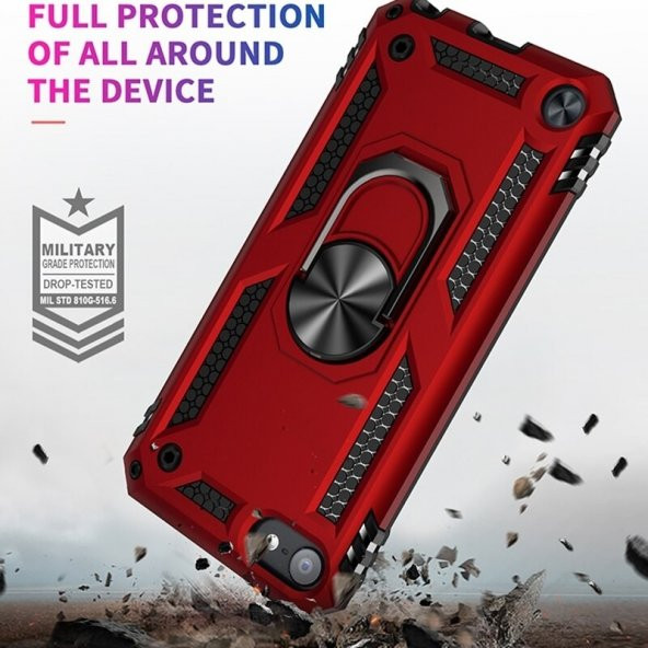 Teleplus Samsung Galaxy A41 Kılıf Vega Yüzüklü Tank Kapak  + Nano Ekran Koruyucu - 11