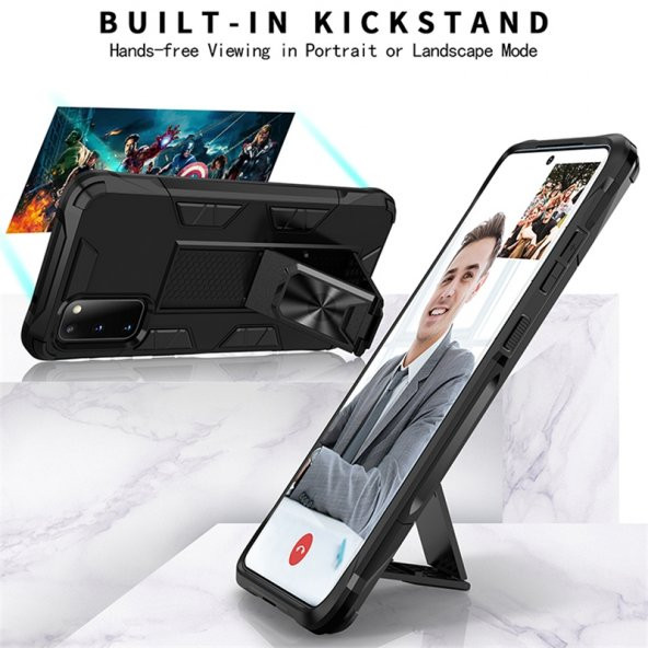 Teleplus iPhone 8 Plus Kılıf Volve Standlı Tank Kapak - 2