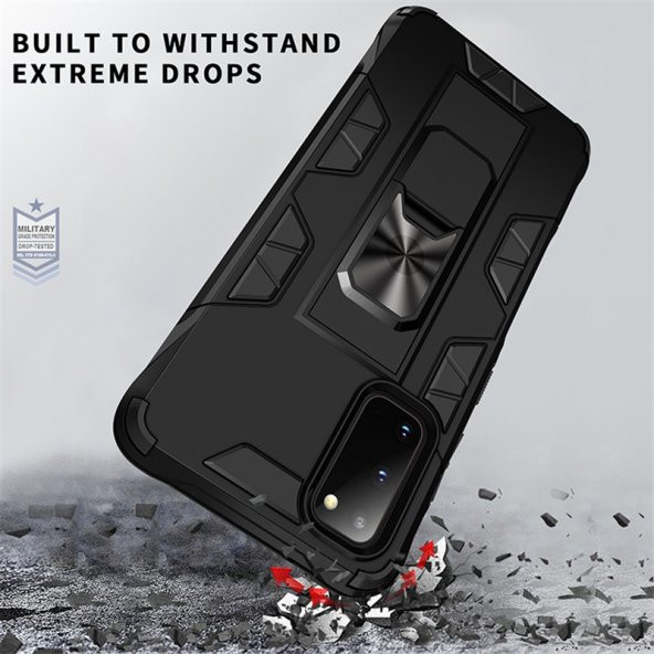 Teleplus iPhone 8 Plus Kılıf Volve Standlı Tank Kapak - 4
