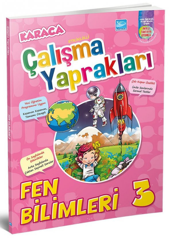 Karaca Eğitim Yayınları 3. Sınıf Fen Bilimleri Etkinlikli Soru Bankası Çalışma Yaprakları