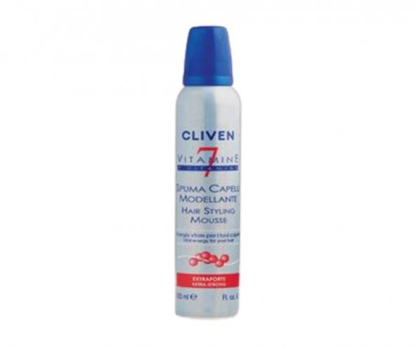 Cliven Natura 7 Vitaminli Extra Strong Saç Şekillendirici Köpük 200 ml - 1