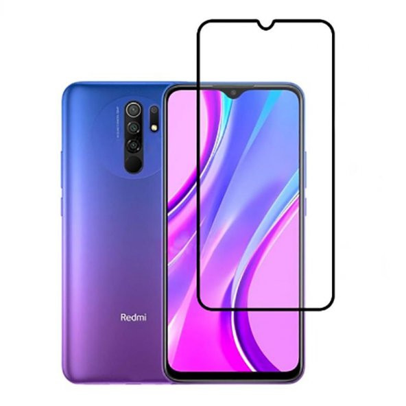 Xiaomi Redmi 9 Zore Kenarları Kırılmaya Dayanıklı Cam Ekran Koruyucu