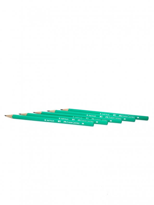 Faber Castell 2b Soft Touch Kurşun Kalem 5'li Yeşil