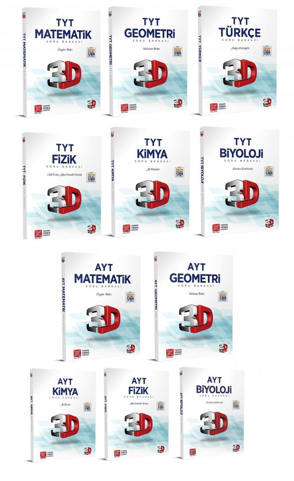 3D Yayınları 2024 Tyt Ayt Sayısal Soru Bankası Seti