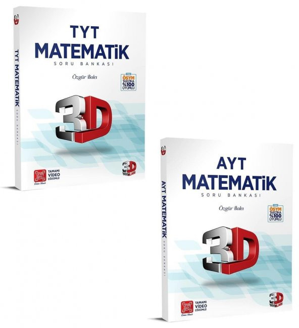3D Yayınları Tyt Ayt Matematik Soru Bankası Seti 2023