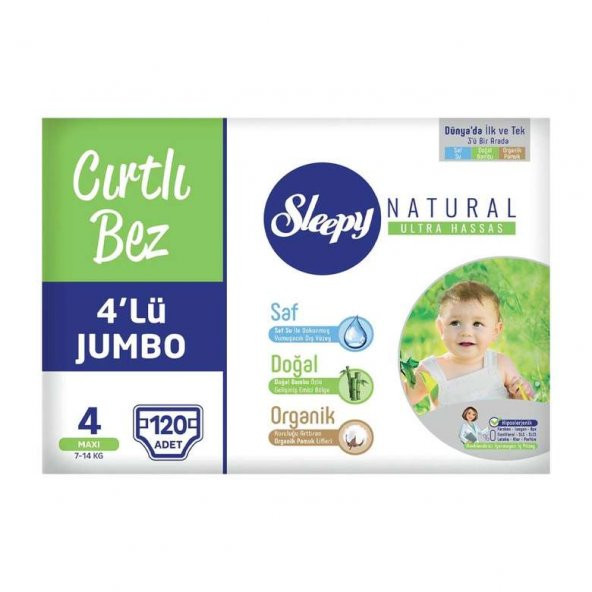 Sleepy 4 Numara Bebek Bezi 120 Adet