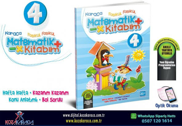 Karaca Eğitim Yayınları Fasikül Fasikül Matematik Kitabım 4. Sınıf - 8