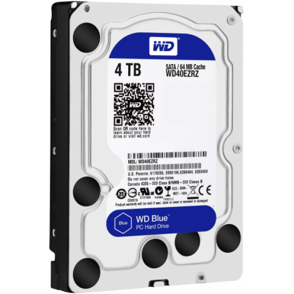 WD Blue WD40EZRZ 3,5" 4Tb, 64MB, 5400Rpm, Desktop HDD