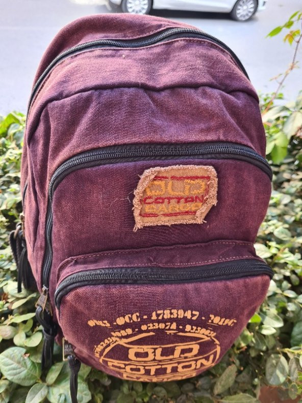 Old Cotton Bordo Sırt çantası