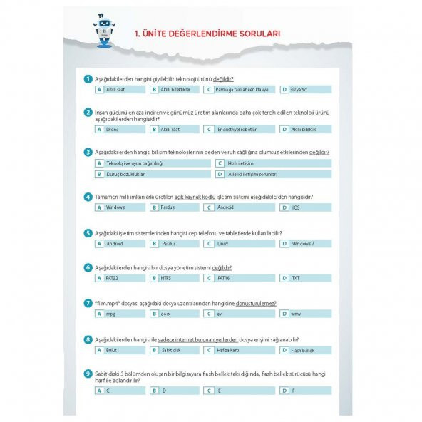 Bilişim Teknolojileri ve Yazılım Dersi 6. Sınıf Akıllı Defter - 5