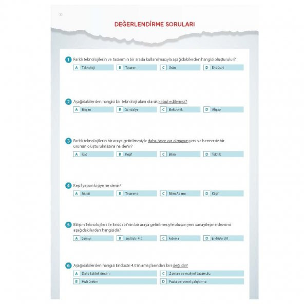 Teknoloji ve Tasarım Dersi 7. Sınıf Akıllı Defter - 5