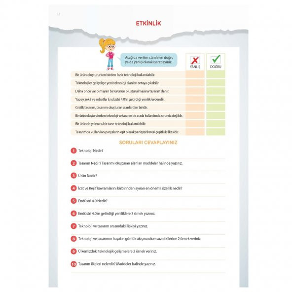 Teknoloji ve Tasarım Dersi 7. Sınıf Akıllı Defter - 6