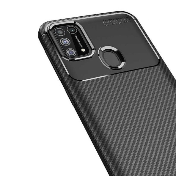 Teleplus Samsung Galaxy M21 Kılıf Negro Karbon Dokulu Silikon - 3