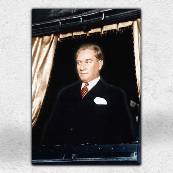 İyi Olsun Atatürk Portresi Dekoratif Kanvas Tablo 80 x 115 cm