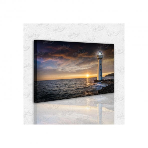 İyi Olsun Deniz Feneri Manzaralı Kanvas Tablo 30 x 45 cm