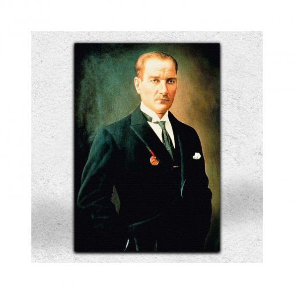 İyi Olsun Mustafa Kemal Atatürk Portre Kanvas Tablo 80 x 115 cm