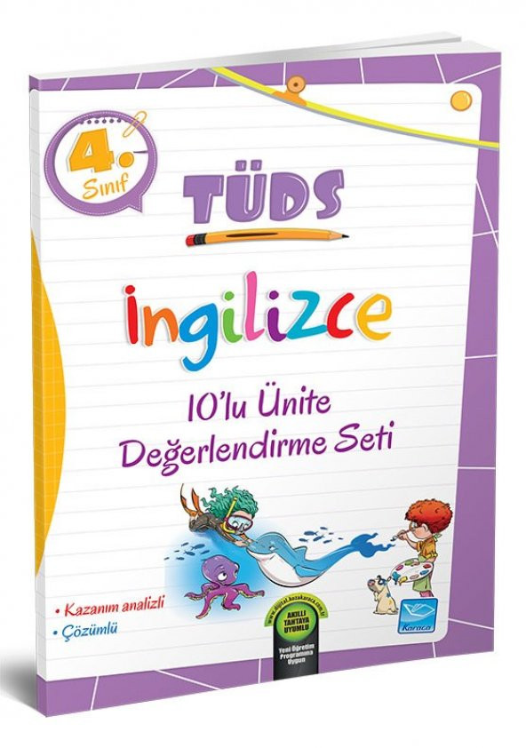 Karaca Eğitim Yayınları 4. Sınıf TÜDS İngilizce 10'lu Ünite Değerlendirme Seti