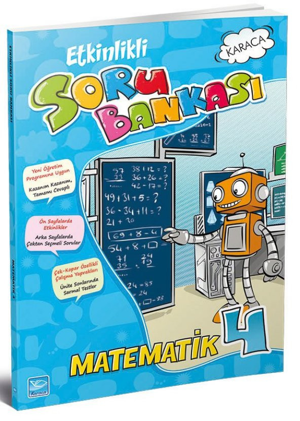 Karaca Eğitim Yayınları Etkinlikli Soru Bankası Matematik 4. Sınıf