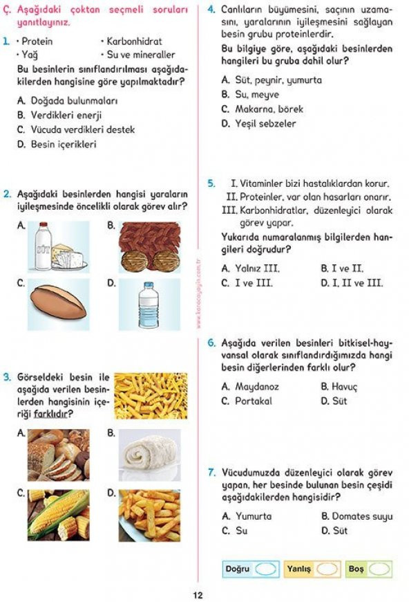 Karaca Eğitim Yayınları 4. Sınıf Fen Bilimleri Etkinlikli Soru Bankası Çalışma Yaprakları - 6