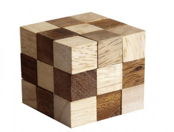Yılan Küp Ahşap Puzzle - 2