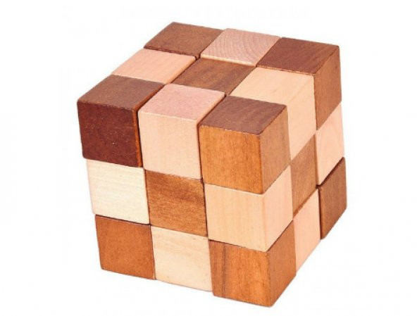 Yılan Küp Ahşap Puzzle - 3