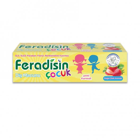 Alıcı Öder Feradisin Doğal Çilek Aromalı Çocuk Diş Macunu 50 ml / 65 g