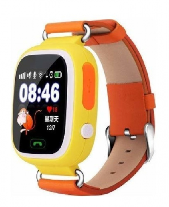 Kakusan Gps Akıllı Saat - Çocuk Takip Saati - Sim Kartlı Arama - Turuncu Q90