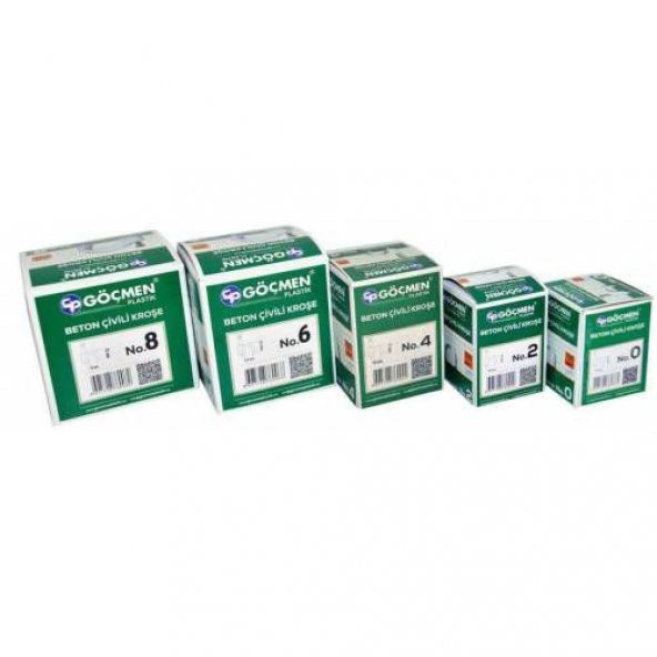 GÖÇMEN PLASTİK KROŞE ÇELİK ÇİVİLİ NO=1---1 PAKET---==((100 ADET) - 2