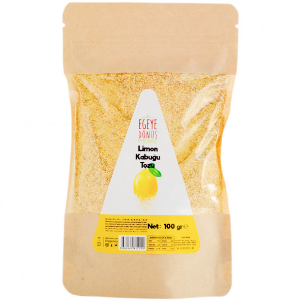 Glutensiz Limon Kabuğu Tozu - 100 Gr. (Yüksek Aroma - Renk Verici - Katkı Koruyucu İçermez.)