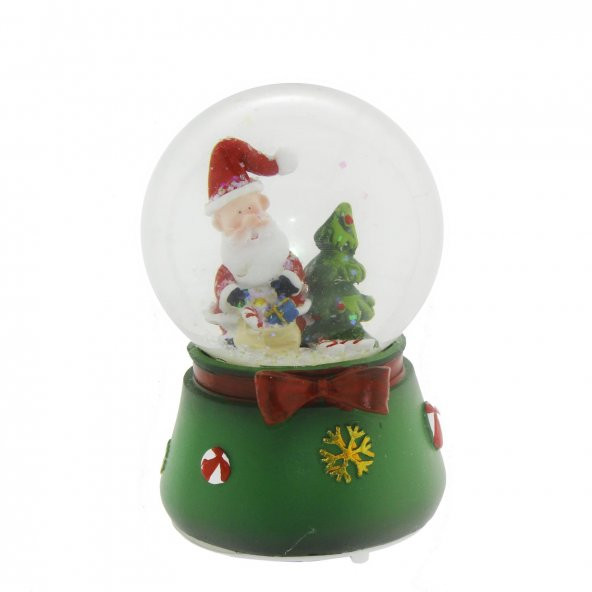8x12cm Müzikli Işıklı Kar Küresi Noel Baba Yılbaşı - Resim 2