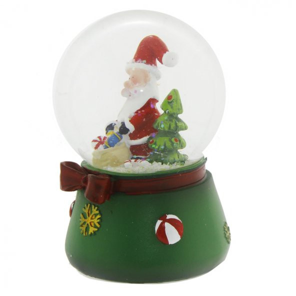 8x12cm Müzikli Işıklı Kar Küresi Noel Baba Yılbaşı - Resim 3