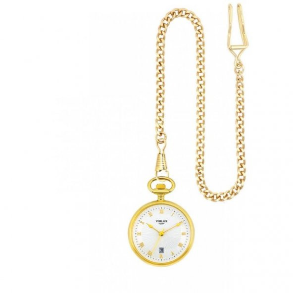 Vialux VCP07-C01 Altın Kaplama Cep Saati